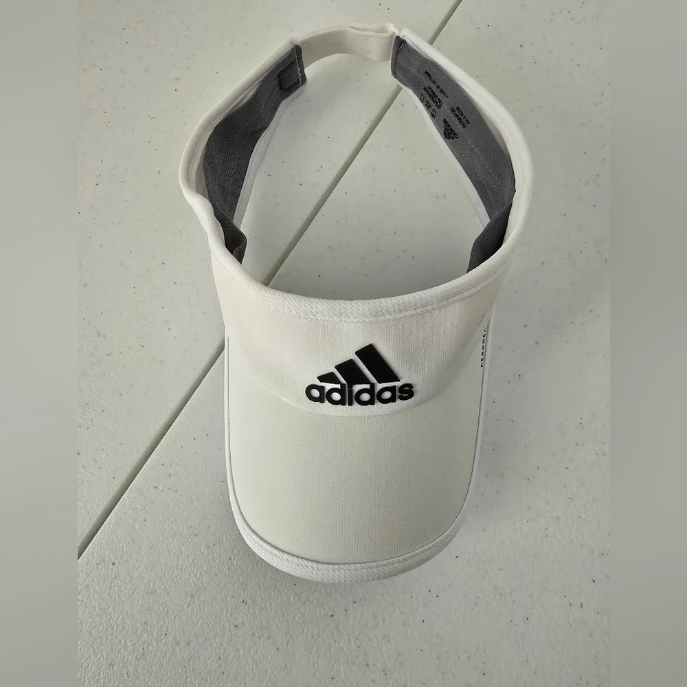 Adidas White Visor Hat